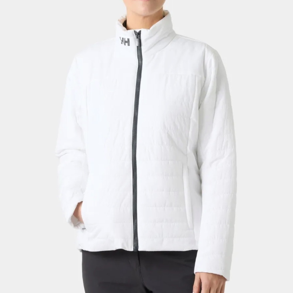 Helly‎ Hansen White Crew Quilted Insulated Stand-Collar Puffer Jacket